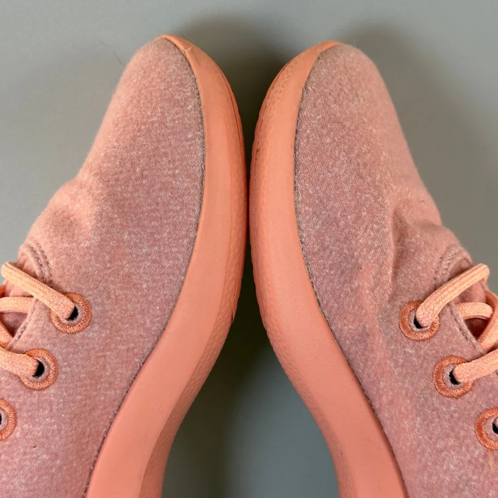Allbirds Wool Runner Up Mizzle Fluff Women 9 Peach Pink Comfort Sneaker Boot Mid